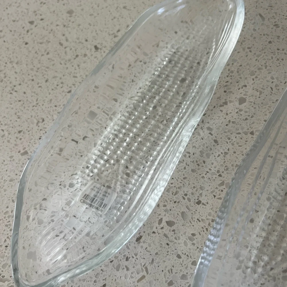 NWT Vintage Crate & Barrel Corn On The Cob Shape Plate -Set of 4